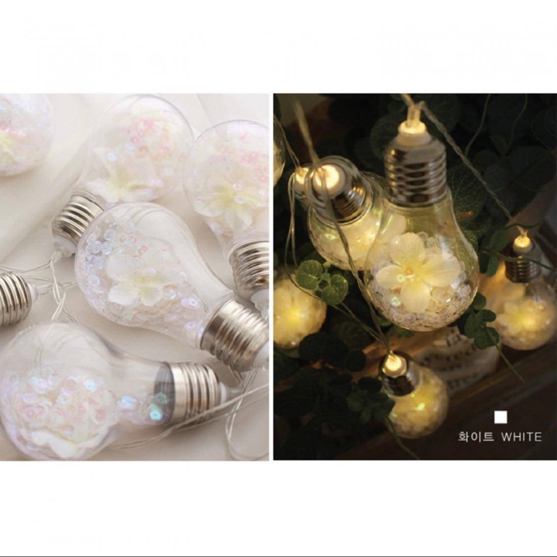 flower LED garland light 2colors / フラワー ライト ガーランド 電球