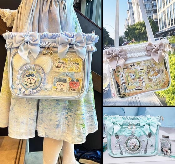 痛バッグ 痛バ ショルダー フリル 肩掛け トート 推し活 姫系 地雷