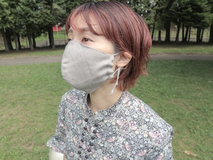 【完売】つみきの顎までマスク/リネン刺繍