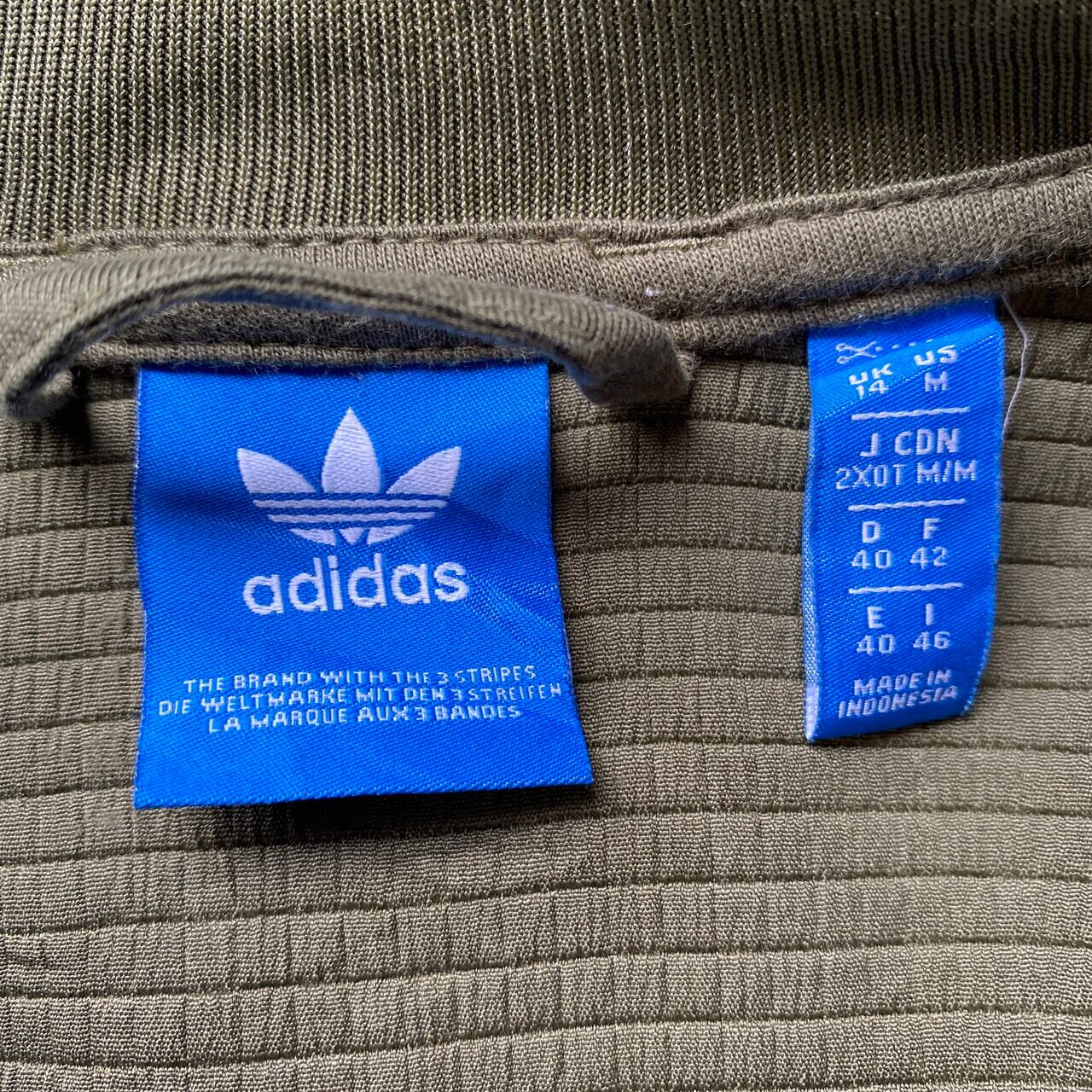 00s adidas ジャケット　バッグプリント　カーキ　グリーン