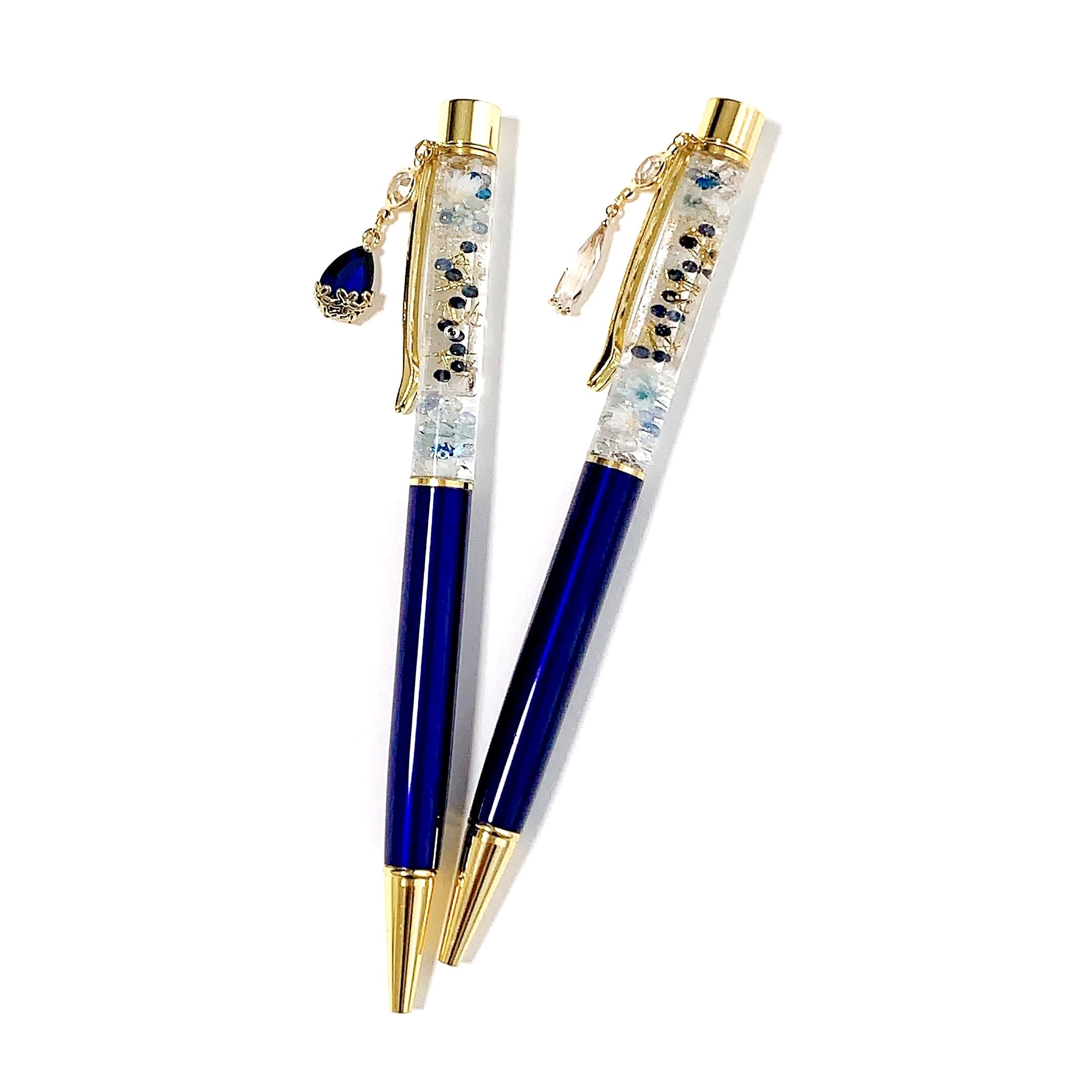 ハーバリウムボールペン♡作品一覧♡ HAL-zion チャーム付きハーバリウムボールペン「天色」シリーズ