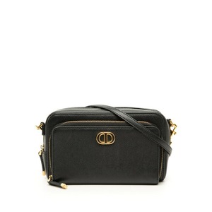 ディオール カロ ダブルポーチ CDロゴ ポーチ ショルダーバッグ 2WAY ブラック レザー レディース Dior 【中古】