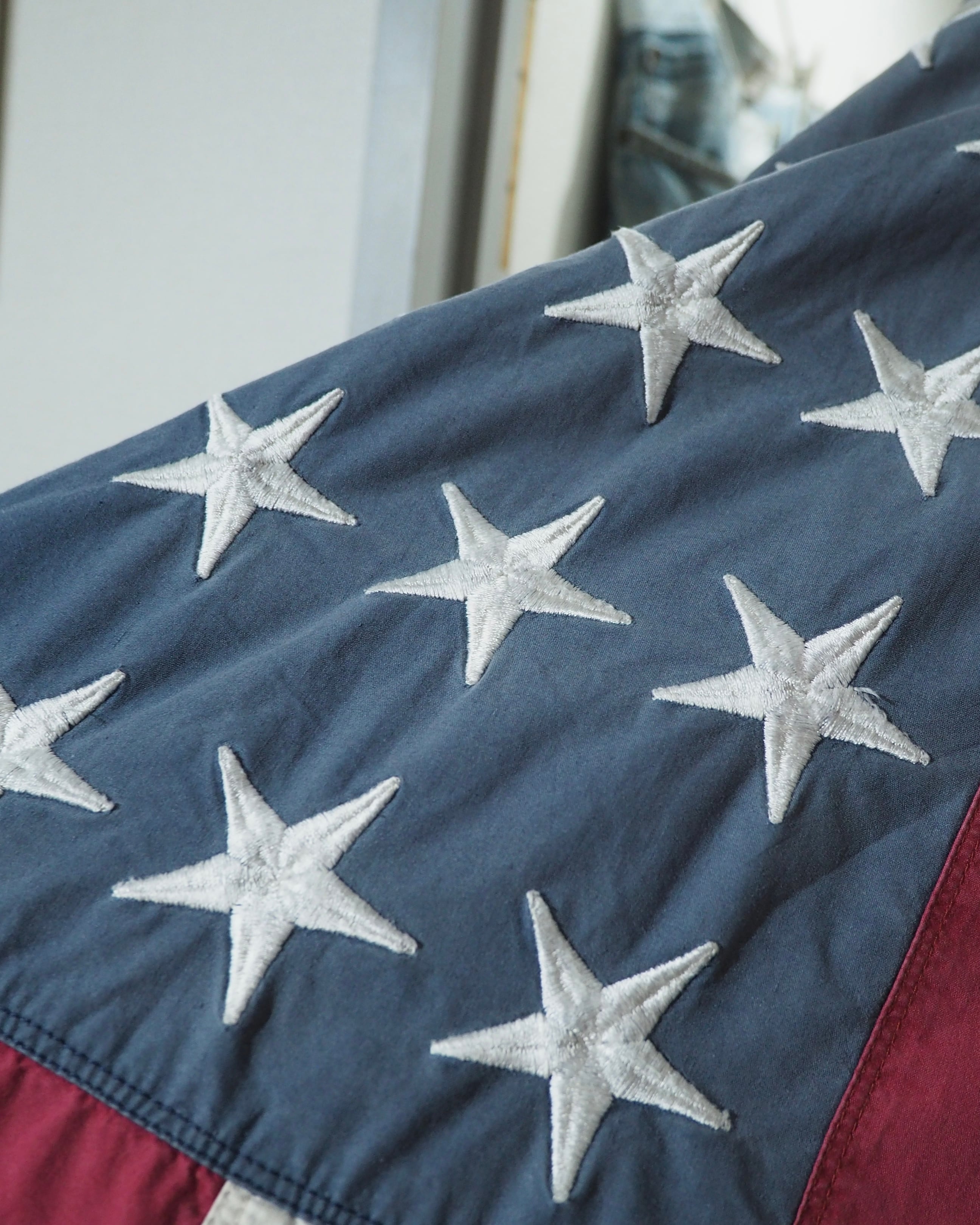 1990s ” 星条旗 ” Stars and Stripes Custom Vintage Loose Military Shirt Jacket