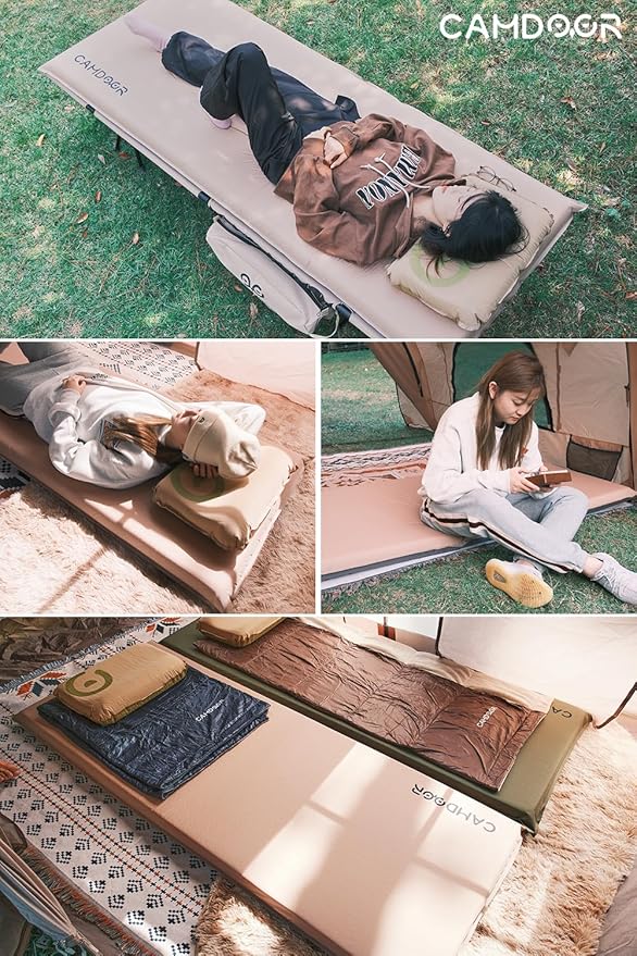 キャンプ マット エアーマット 厚手 10cm/8cm【30秒自動膨張・超広幅