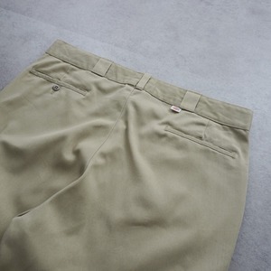80s Dickies 874 work pants "made in USA" beige [W37.5L31.5相当] 古着