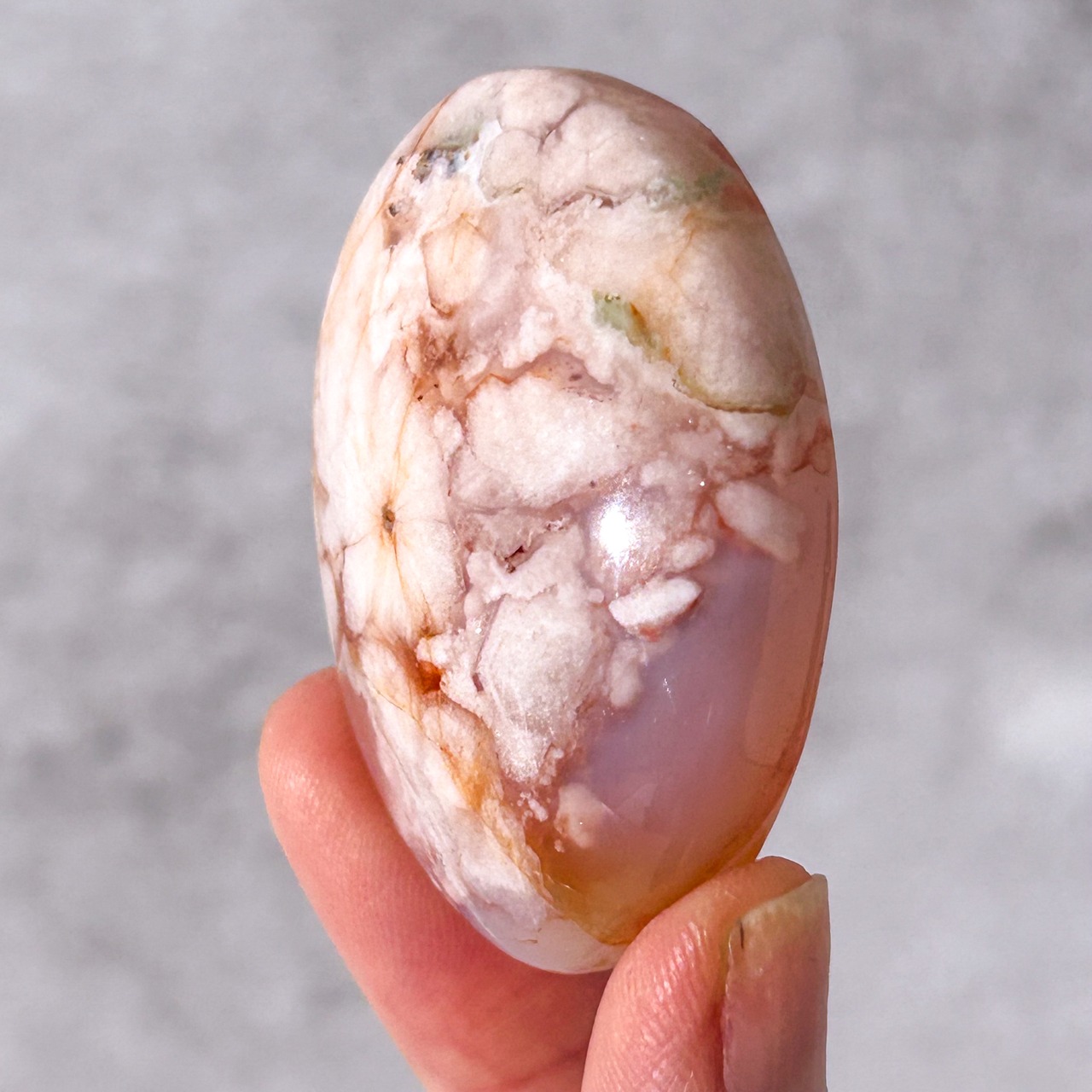 カーネリアン・フラワーアゲート パーム * Carnelian & Flower Agate * 天然石