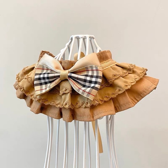 Frill Checked エプロン 猫 すたい リボン