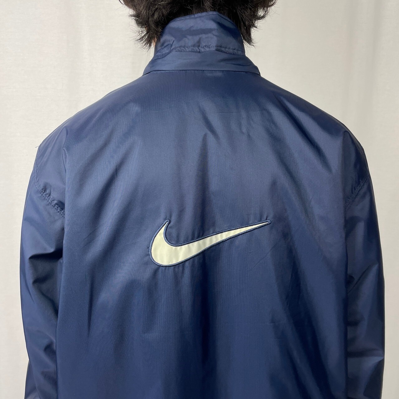 00年代 NIKE ナイキ ナイロンジャケット 中綿入り スウォッシュロゴ 