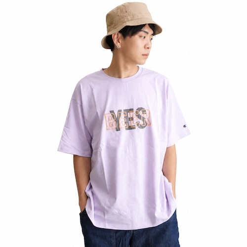 YOIDORE ヨイドレ ザ・ビールスキ Tシャツ メンズ 半袖 プリントTシャツ コットン100% バックプリント 刺繍ロゴ ビール 酒 ストリート 春夏 パープル