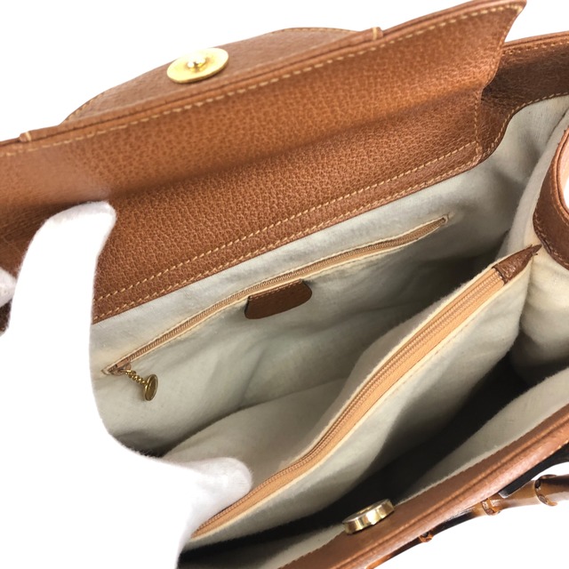GUCCI グッチ バンブー ハンドバッグ ブラウン レザー vintage ヴィンテージ オールド mxx3h2