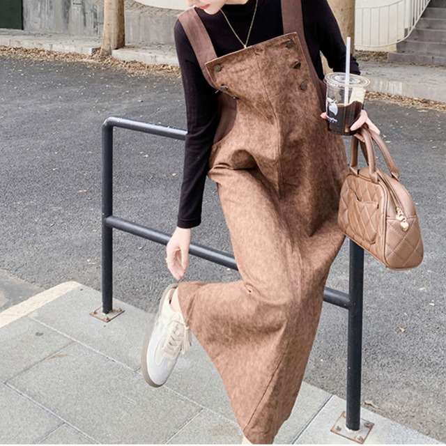 Classic button jumper dress 00165