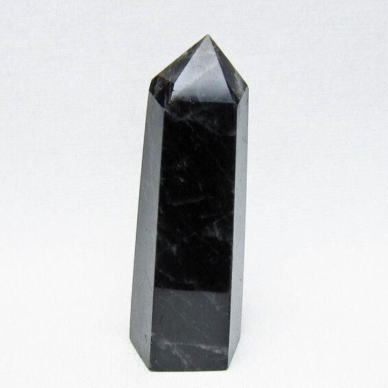 黒水晶 六角柱 モリオン ポイント 置物 一点物 142-11240