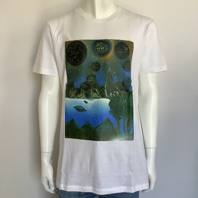 World of blue ( 深青の世界 )  Tシャツ  ホワイト