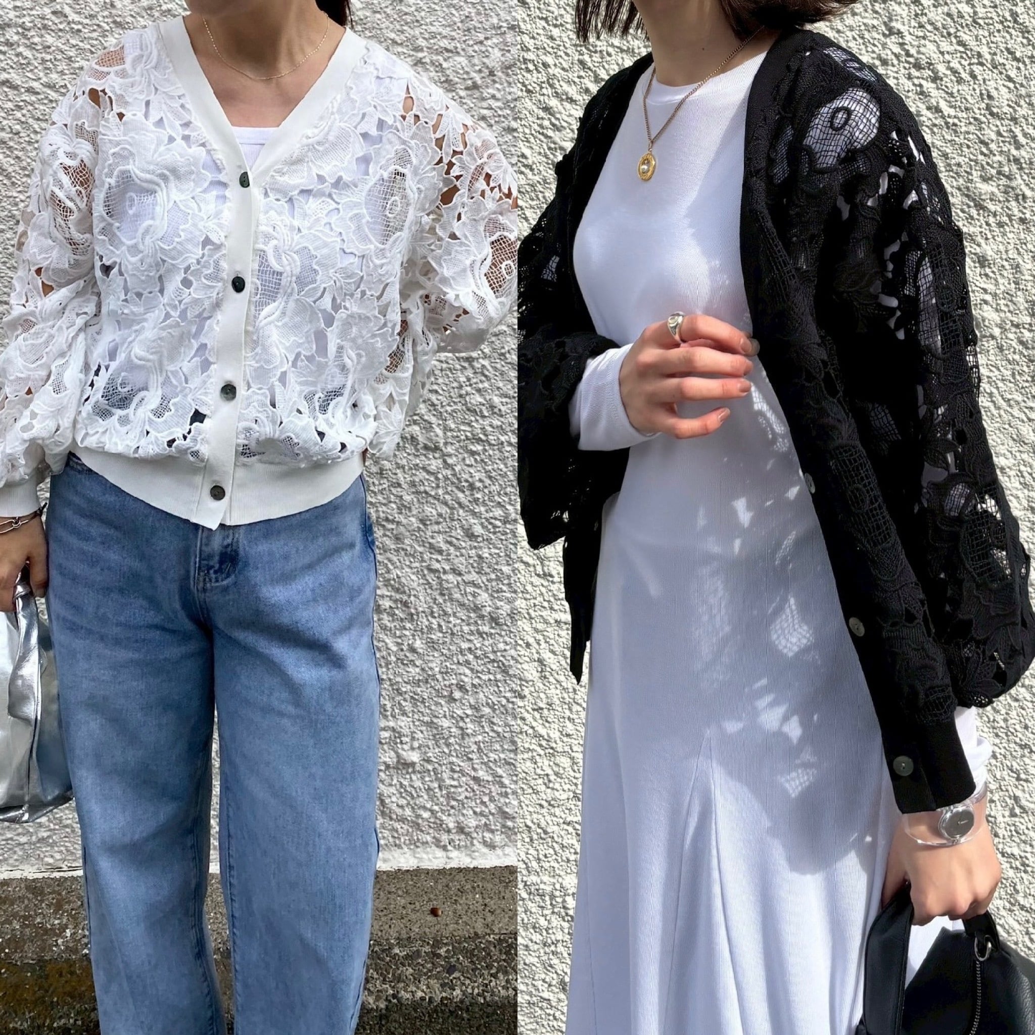 ♡新品♡ Valentino レース　ポンチョ　ジャケット カーディガン ROSIEE 】レースチュールドッキングカーディガン | valance 福井