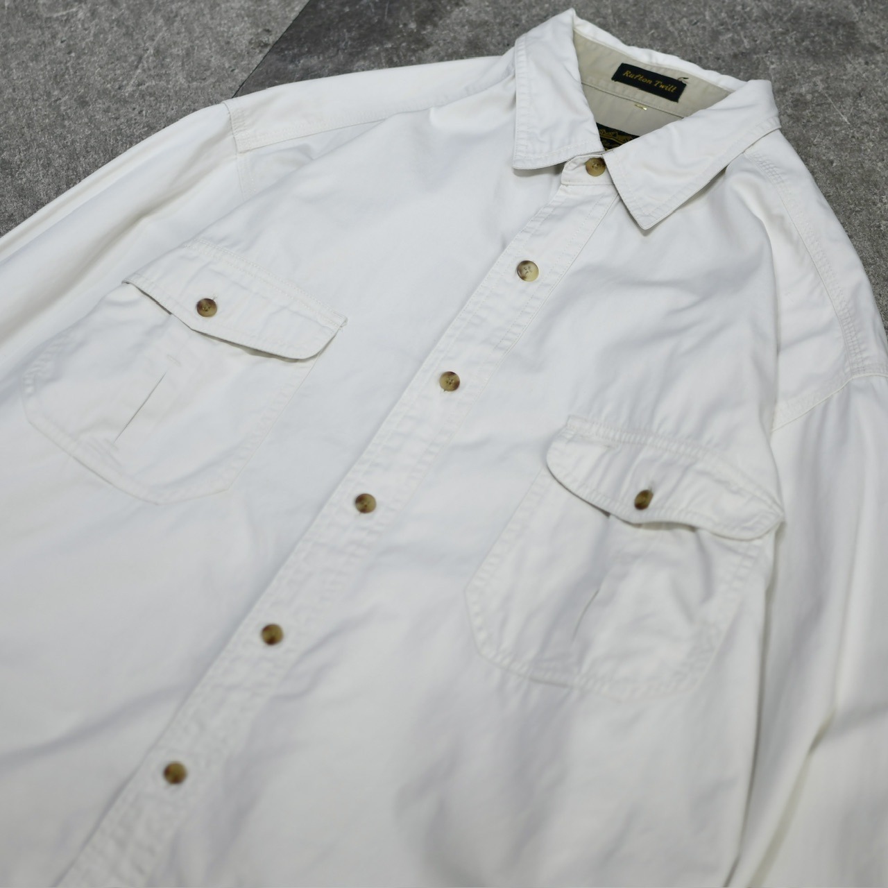 Eddie Bauer rufton twill double pocket shirt