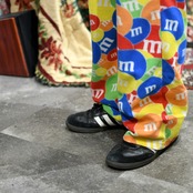 M&M's pattern fleece pants