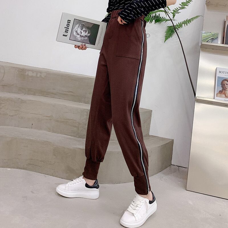 ラージサイズのレディースウエスタンスタイルのレディースパンツのバージョン200ポンドの脂肪MM秋新しいルーズで薄いスポーツパンツタイドオールドパンツ ミックスインファッション61730401336