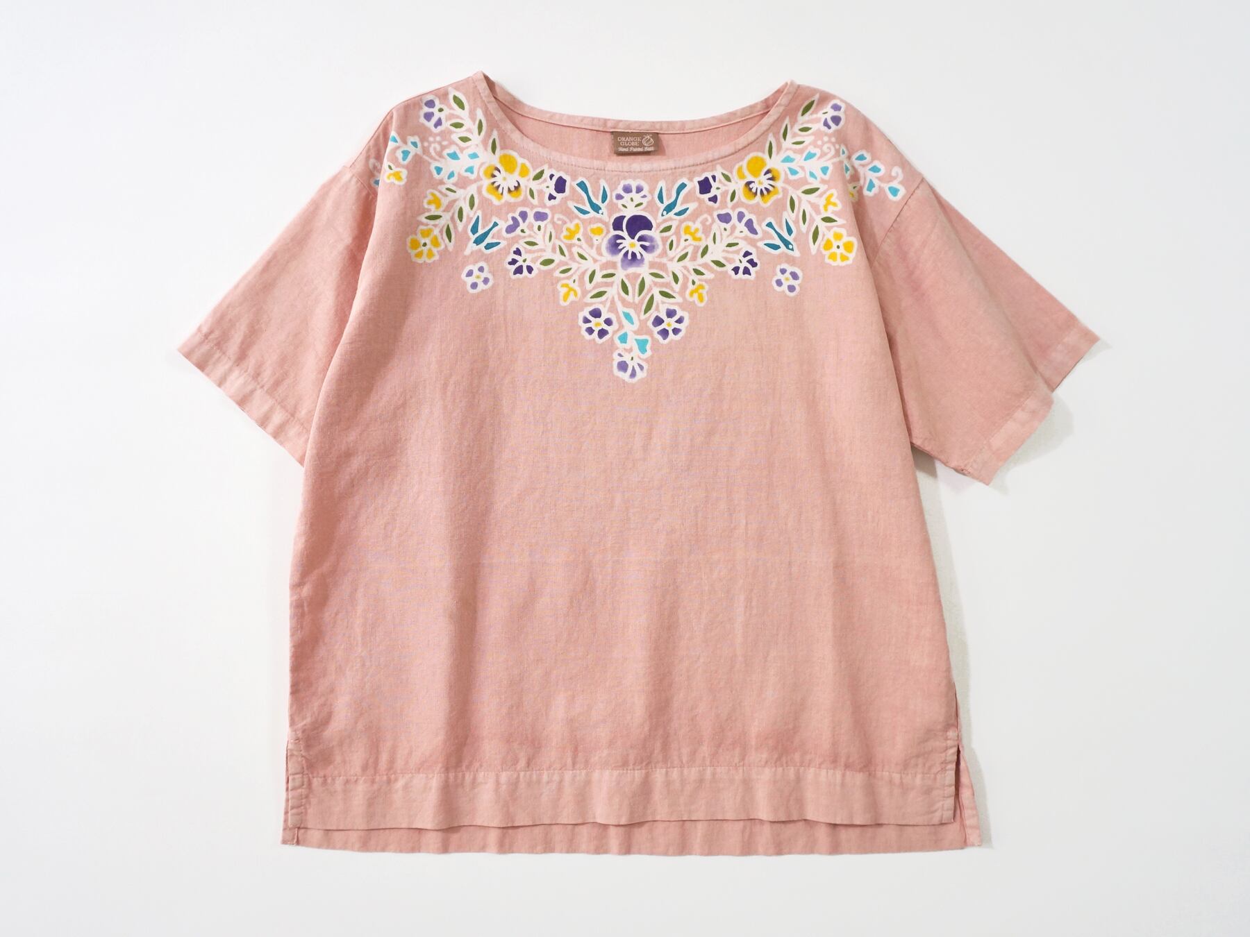 《Blemished items》Batik×bengara half linen blouse