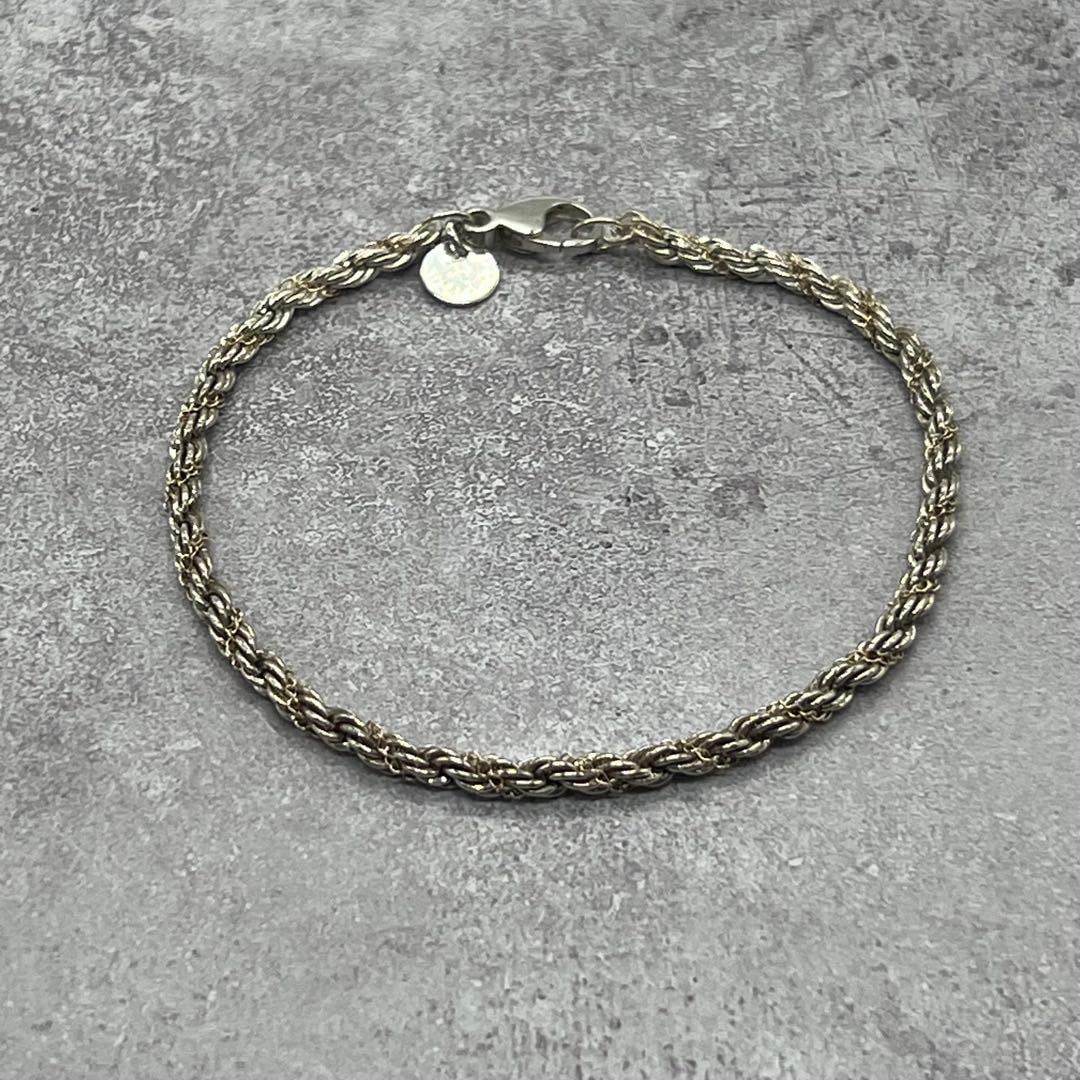 ティファニー TIFFANY&CO ツイストロープチェーンブレスレット コンビ