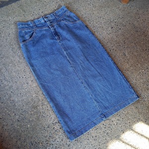 アメリカ製 デニムロングスカート used [111037]