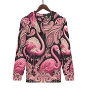Women's All Over Print Zip Up Hoodie Paisley 4636