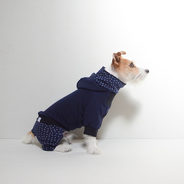 for dog simple hoodie  navy