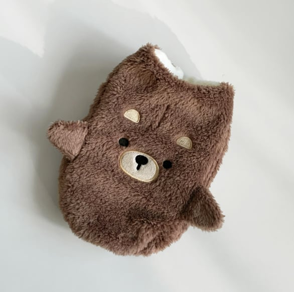 予約【DURANG RURANG】ANIMAL FLEECE VEST (BROWN BEAR)