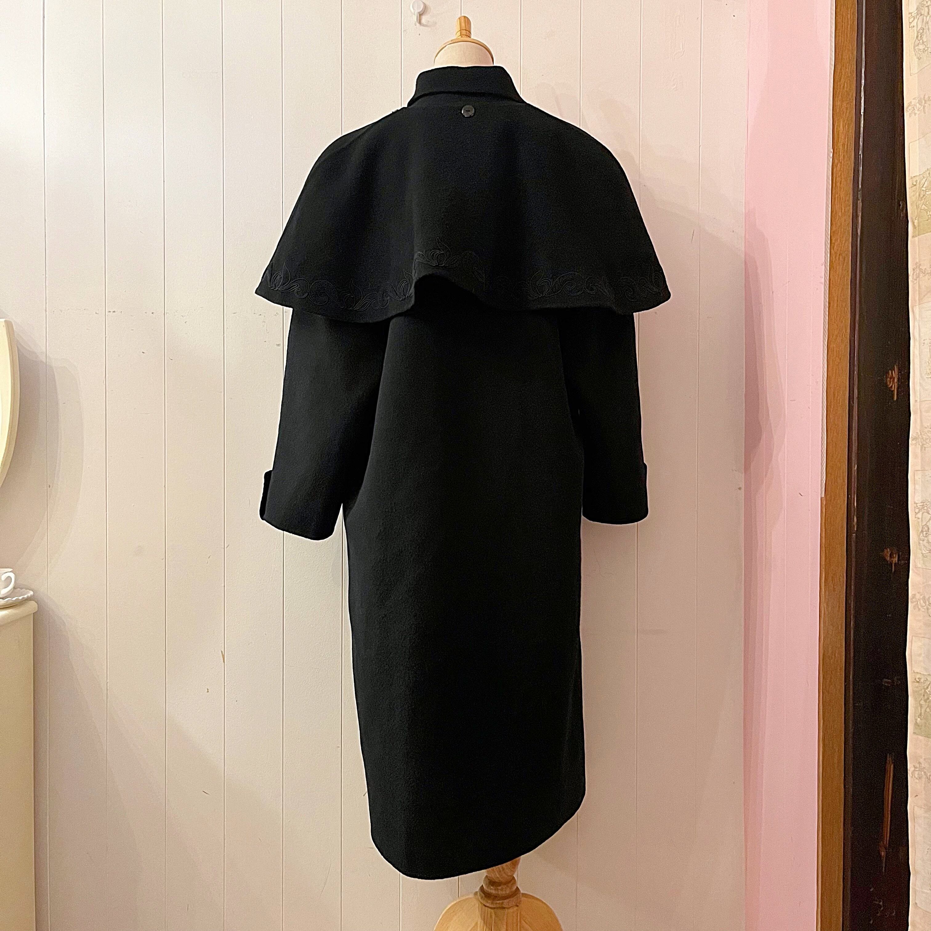 black cape chester coat