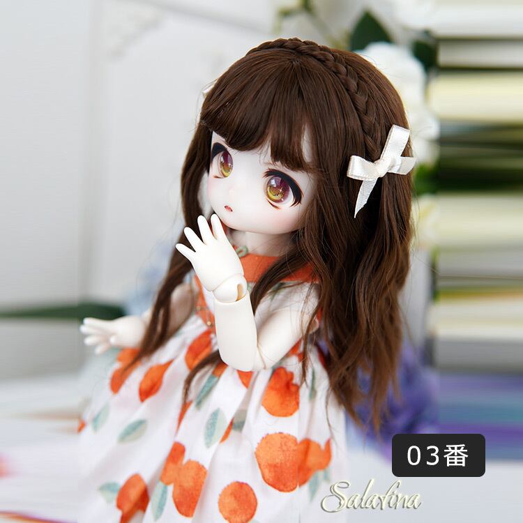 人毛ワイドエクステ ロングシャギー 4本セット ZXW-13XL-DC BJDドール