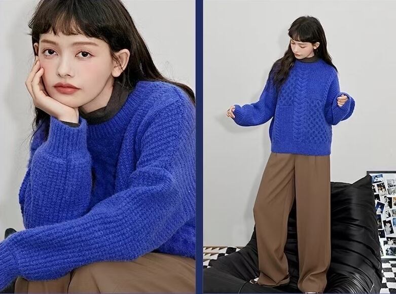 柄編みニット　AJ66123-3117