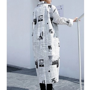 Newspaper Printed Long Sleeve Shirt / ニュースペーパー ロング スリーブ シャツ
