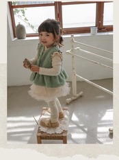 韓国子供服 / 26winter / puella FLO / ふわふわファーベスト / キッズ / 冬服 *90~140*