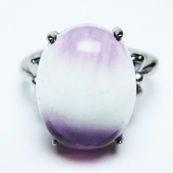 フローライト リング 蛍石 指輪 フリーサイズ 16号 一点物 メール便可 [M便 1/20] 115-7038