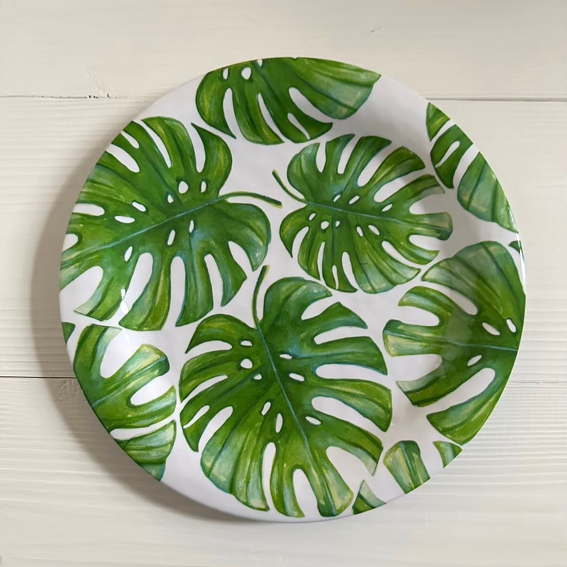 モンステラ メラミン皿 Lサイズ 直径28cm