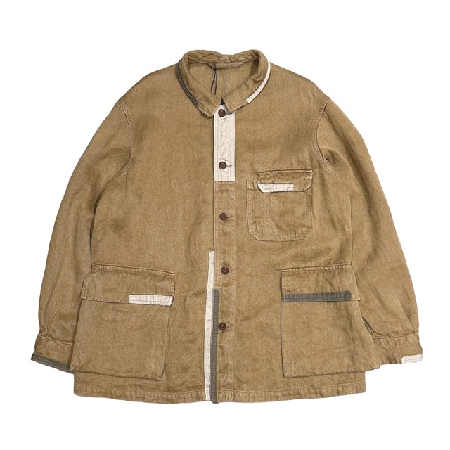 Nigel Cabourn / WORK JACKET REPAIR FINISH - HEMP DENIM Khaki 