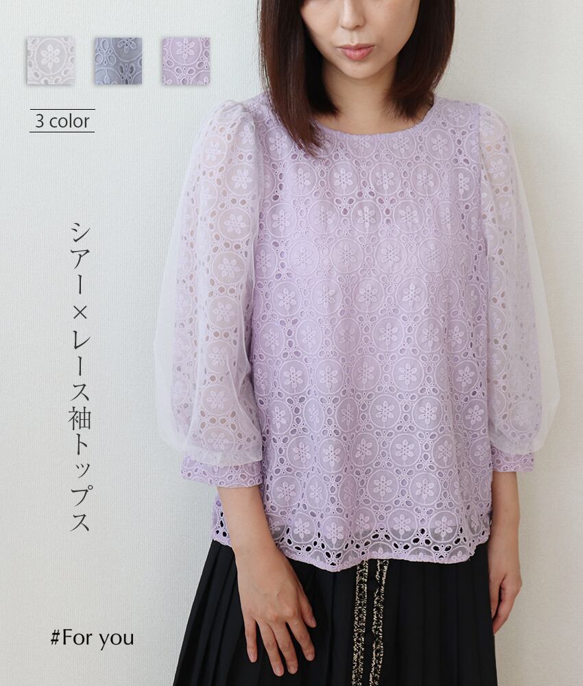 【再入荷】シアースリーブ付きブラウス_a0152008006