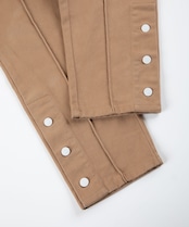 【#Re:room】COTTON TWILL HEM BUTTON TRACK PANTS［REP202］