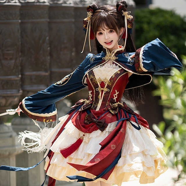 「最強に映える」中華アイドル参戦服｜中華ロリィタ ステージ衣装 セット｜天使と悪魔