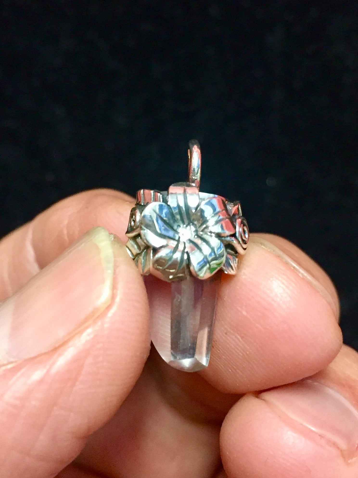 21) バリニーズ・デザイン・高千穂天岩戸水晶」シルバーPT | レムリア