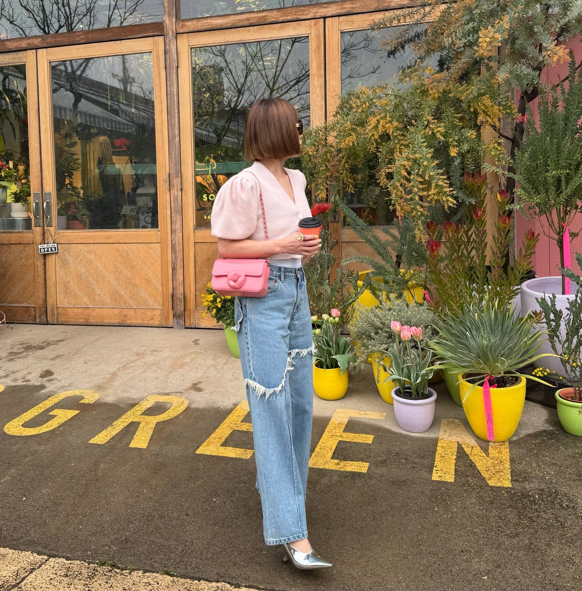 ラメカーディガン Clarisse ピンク | Cygne 