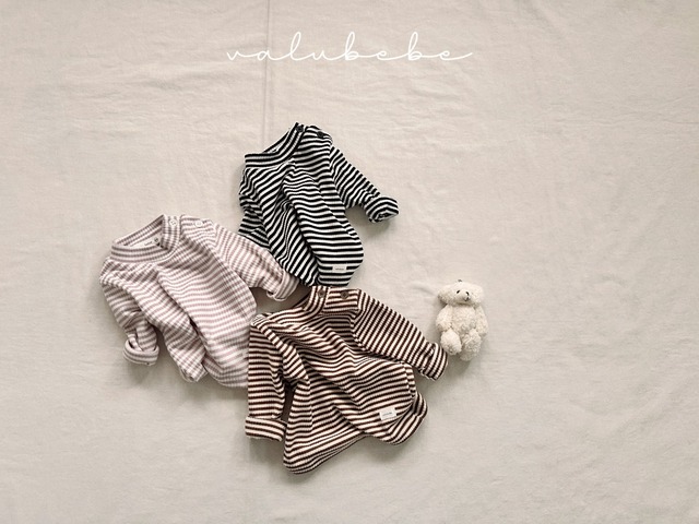 【予約】Stripe Half-neck Tee (Bebe, Kids)