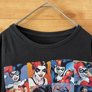 【DC COMIC】ハーレイ・クイン プリント Tシャツ 黒ボディ アメコミ バットマン US古着