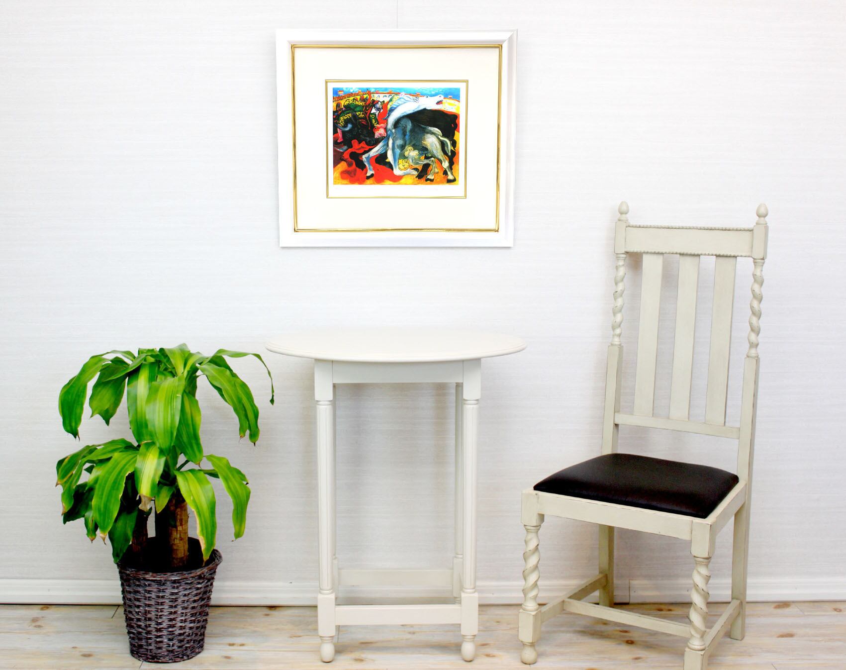 ⭐︎デスク本描き油絵⭐︎模写/F4キャンバス・台付/ピカソ『闘牛士と雄牛』 ⭐︎デスク本描き油絵⭐︎模写/F4キャンバス・台付/ピカソ『闘牛