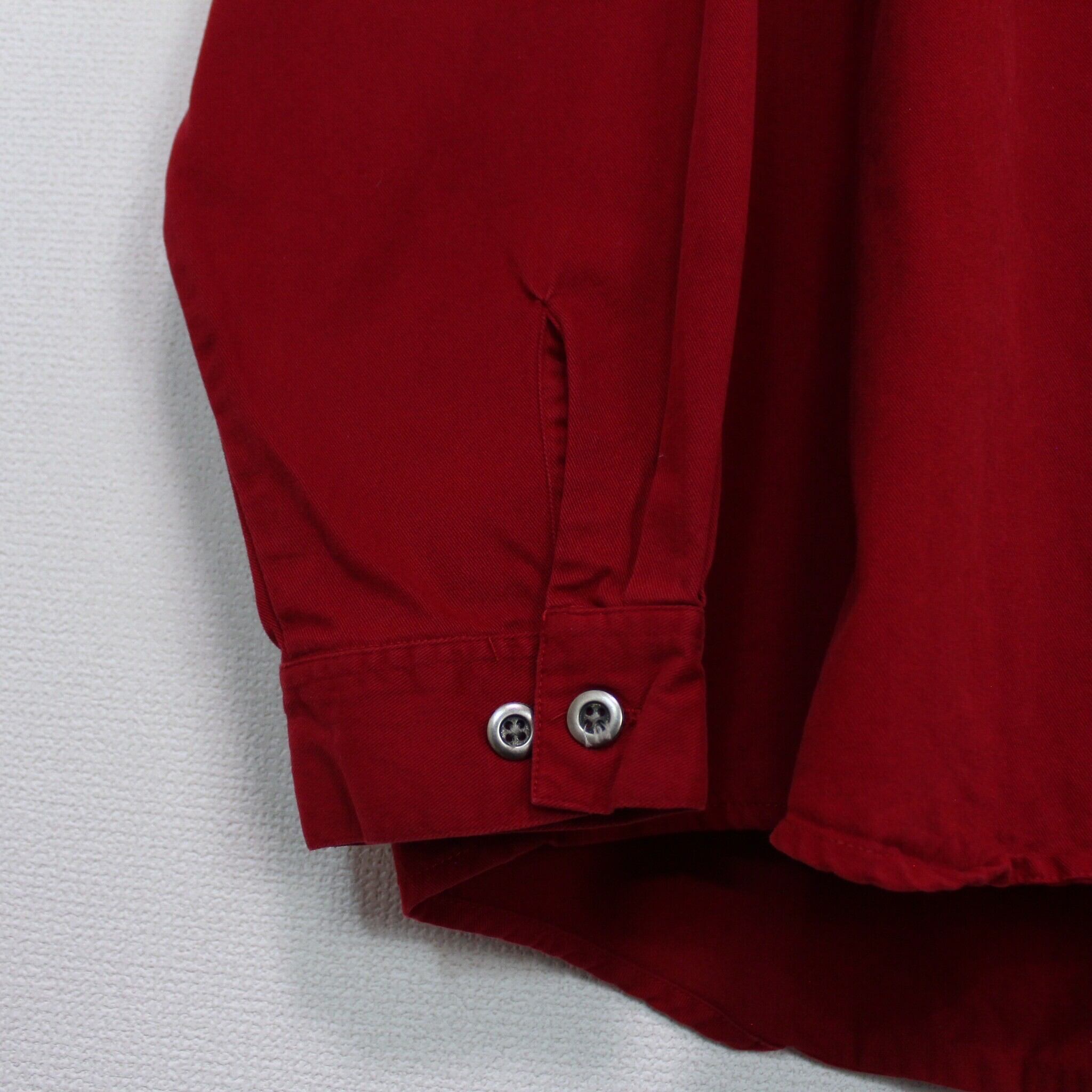 Caka act2】Vivid Red Color Vintage Loose Cavalry Shirt