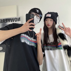 【韓国通販 dgo】4colors ユニセックス英レタープリントTシャツ 春夏（M2164)