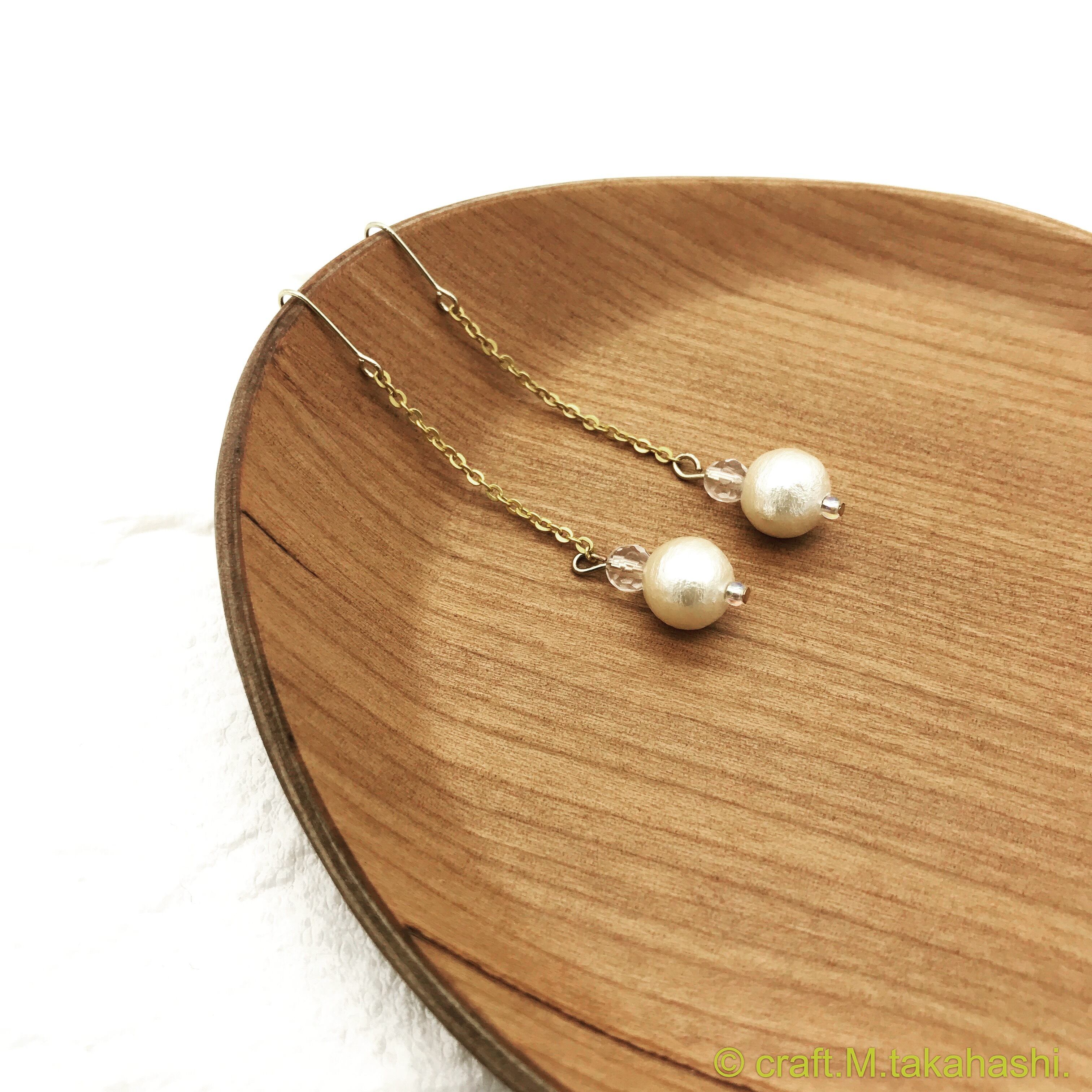 0022:一粒 チェーンピアス