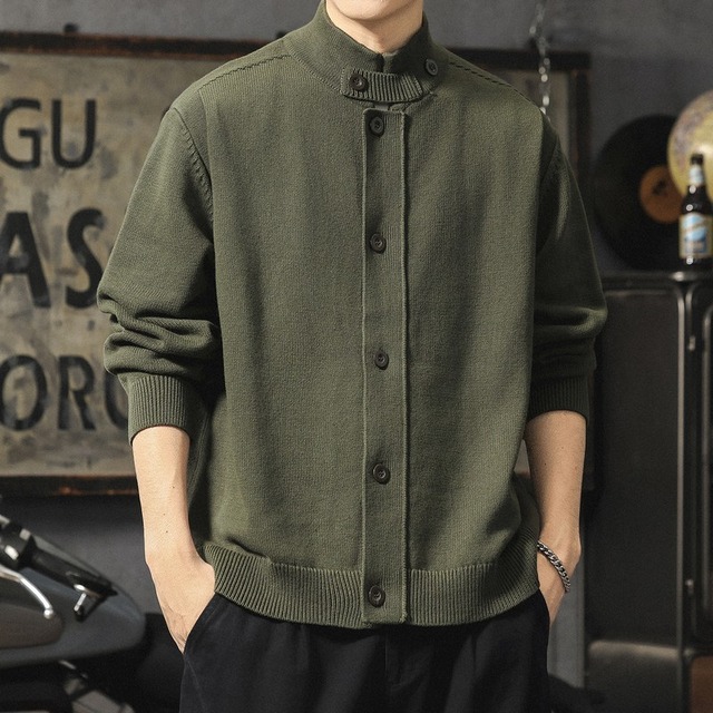 ジップアップカーディガン　D0038