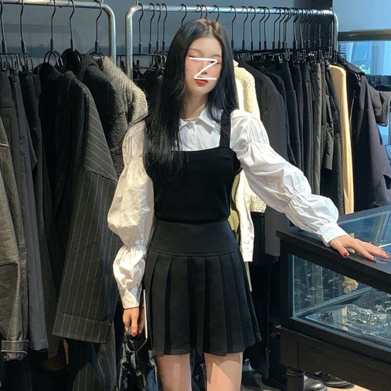 ホワイトスリーブシャツ オータムウィンタースタイルトップス 秋物 冬物 YY-ファッション11671370570