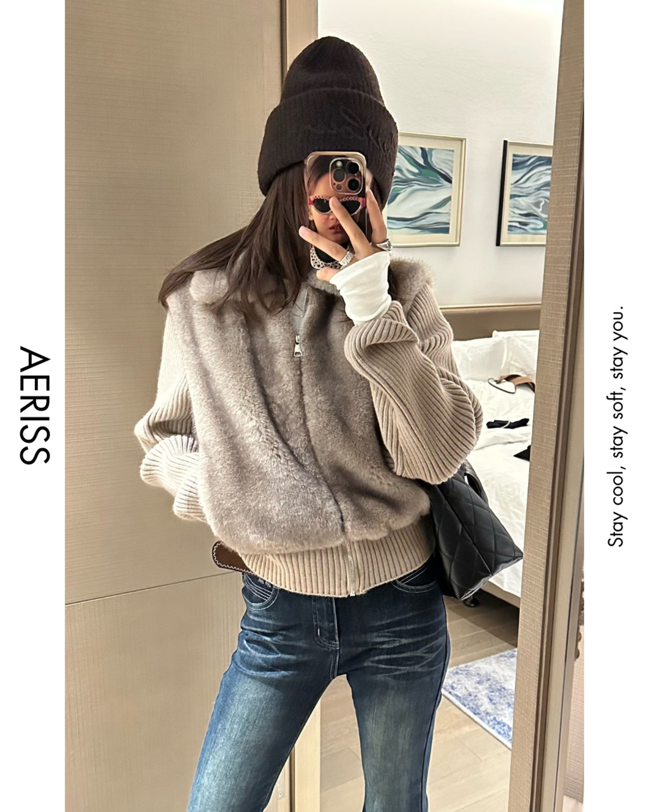 フェイクファーニット 2color A0742 - 5