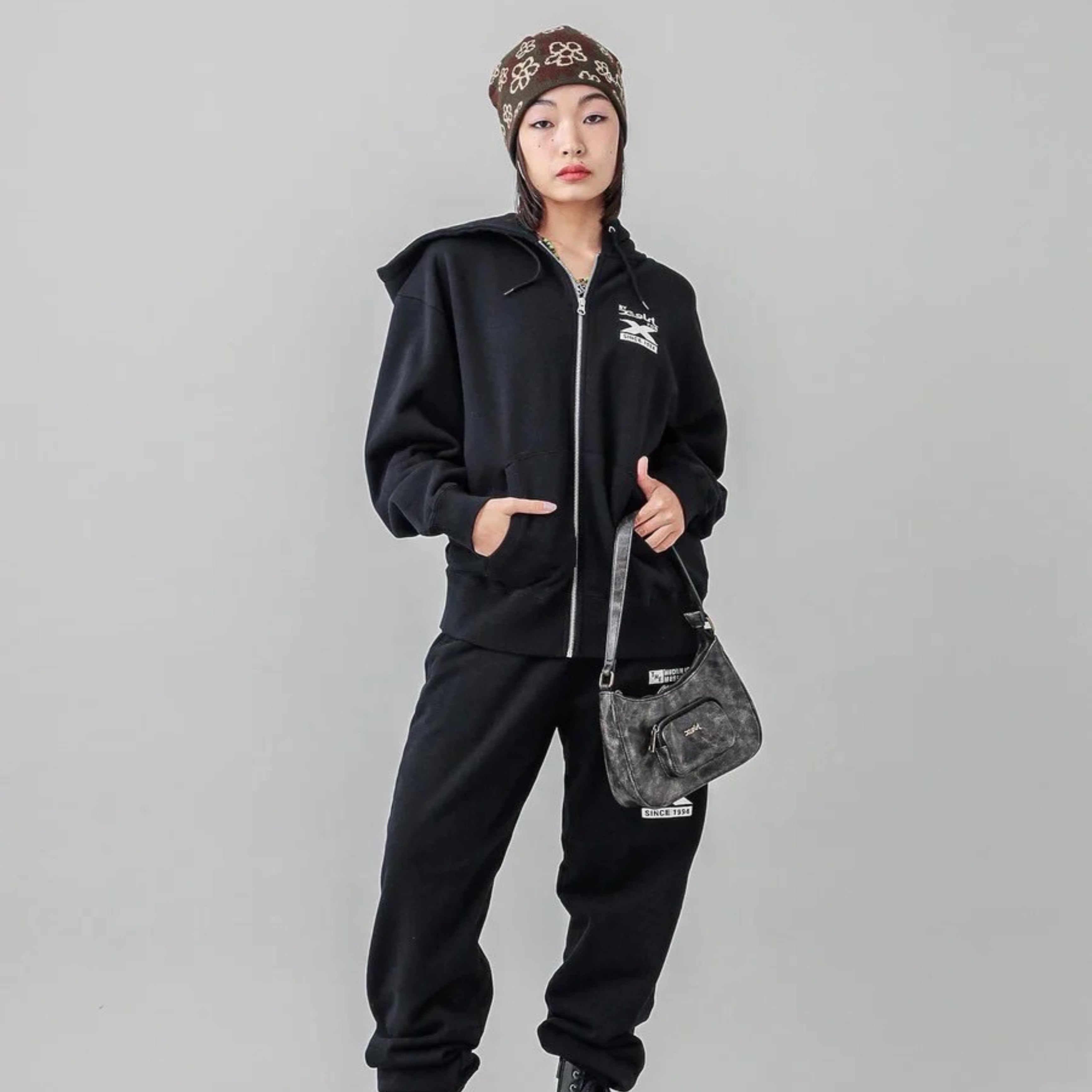 X-girl BY X-GIRL FOR X ZIP UP SWEAT HOODIE&SWEATPANTS X-girl】 BY X-GIRL FOR X ZIP UP SWEAT HOODIE【エックスガール